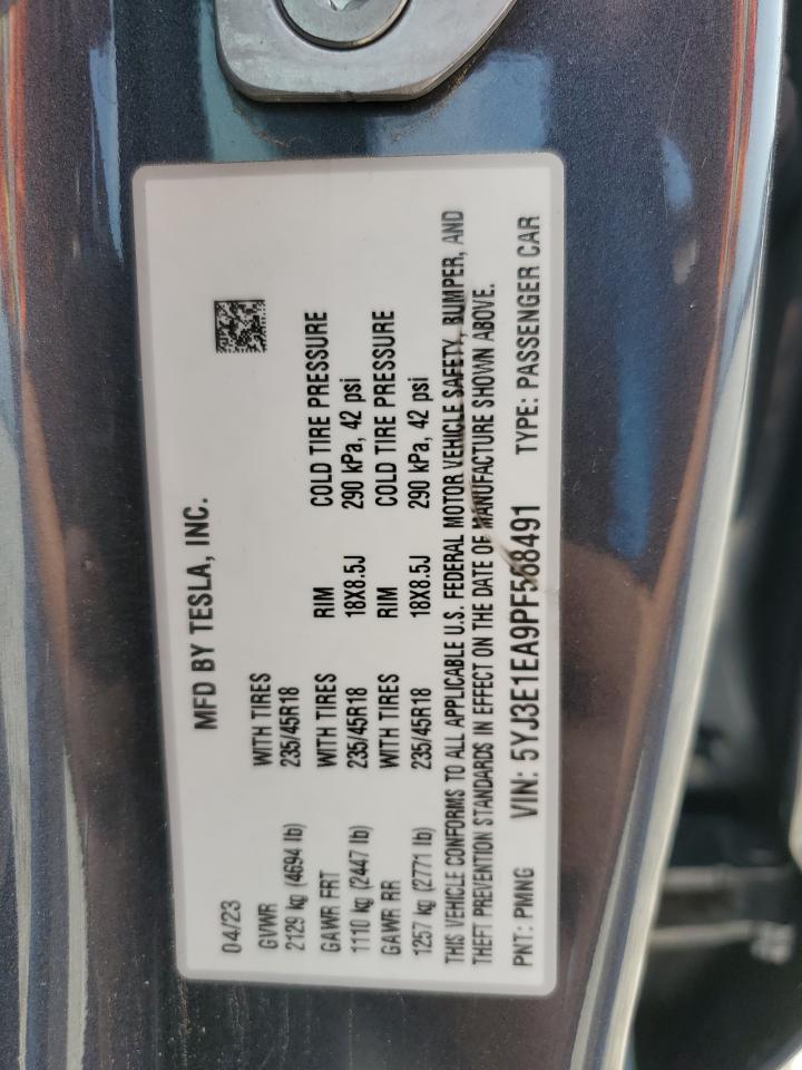 5YJ3E1EA9PF568491 2023 Tesla Model 3