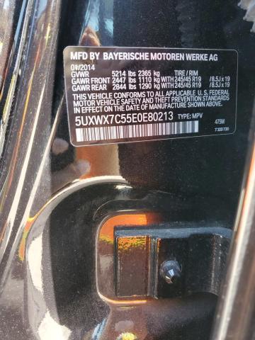 2014 BMW X3 xDrive35I VIN: 5UXWX7C55E0E80213 Lot: 55115974