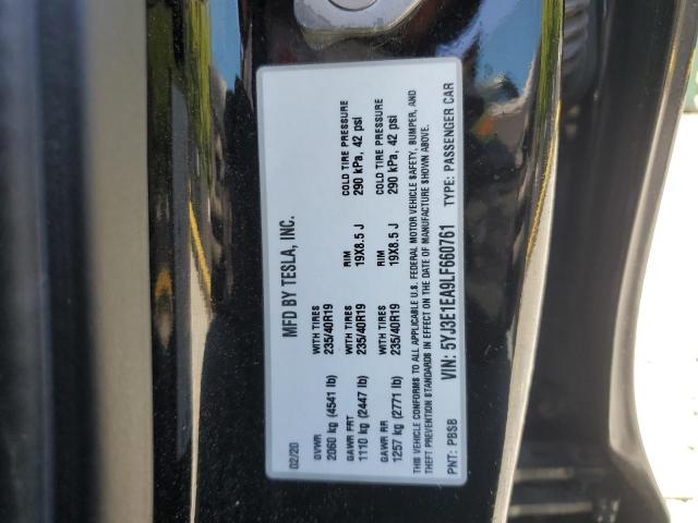 5YJ3E1EA9LF660761 2020 TESLA MODEL 3 - Image 12