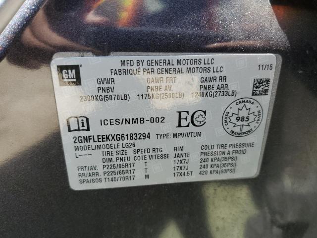 2016 Chevrolet Equinox Ls VIN: 2GNFLEEKXG6183294 Lot: 55307334