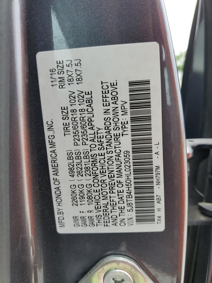 5J8TB4H50HL023059 2017 Acura Rdx Technology