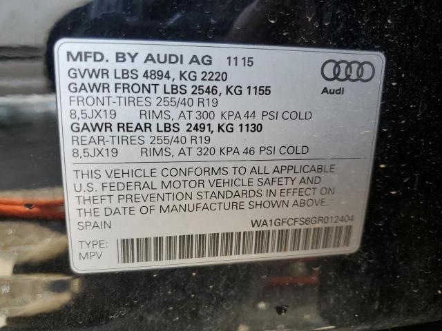2016 AUDI Q3 PRESTIG - WA1GFCFS6GR012404