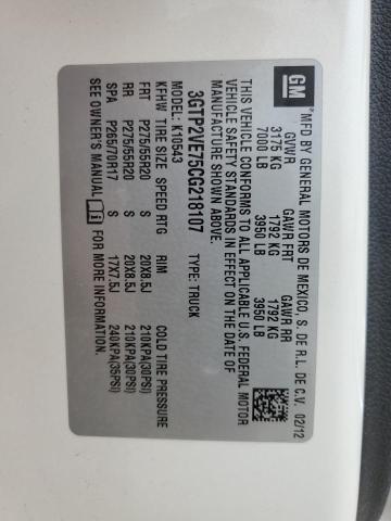 2012 GMC Sierra K1500 Sle VIN: 3GTP2VE75CG218107 Lot: 54583994