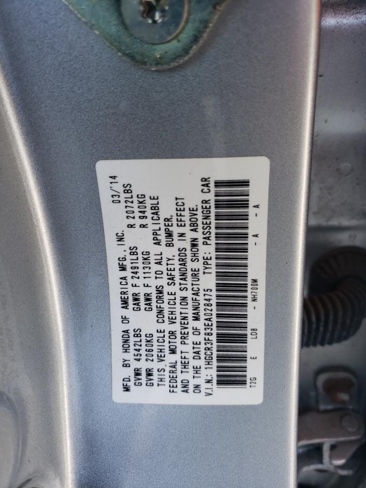 1HGCR3F83EA028475 2014 Honda Accord Exl