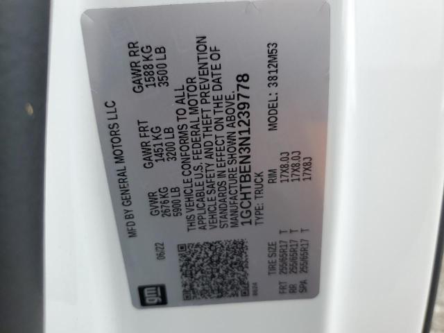 2022 Chevrolet Colorado VIN: 1GCHTBEN3N1239778 Lot: 54429314