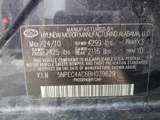 2011 Hyundai Sonata Se VIN: 5NPEC4AC6BH039629 Lot: 56154934