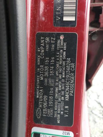 2009 Hyundai Accent Gls VIN: KMHCN46C19U348284 Lot: 55400634