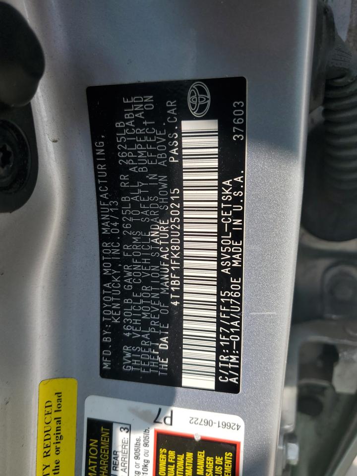 4T1BF1FK8DU250215 2013 Toyota Camry L