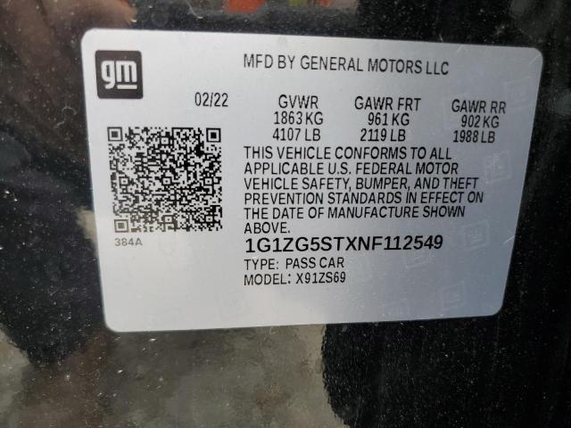 2022 CHEVROLET MALIBU RS - 1G1ZG5STXNF112549