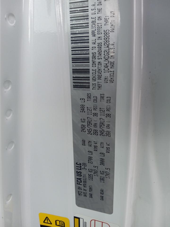 1C4HJXDG2LW289285 2020 Jeep Wrangler Unlimited Sport