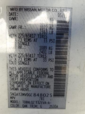 2016 Nissan Rogue S VIN: 5N1AT2MV0GC848025 Lot: 56018554