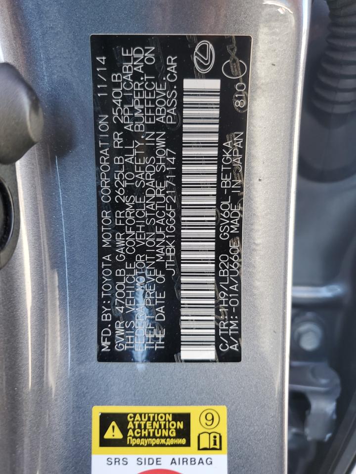 JTHBK1GG6F2171147 2015 Lexus Es 350