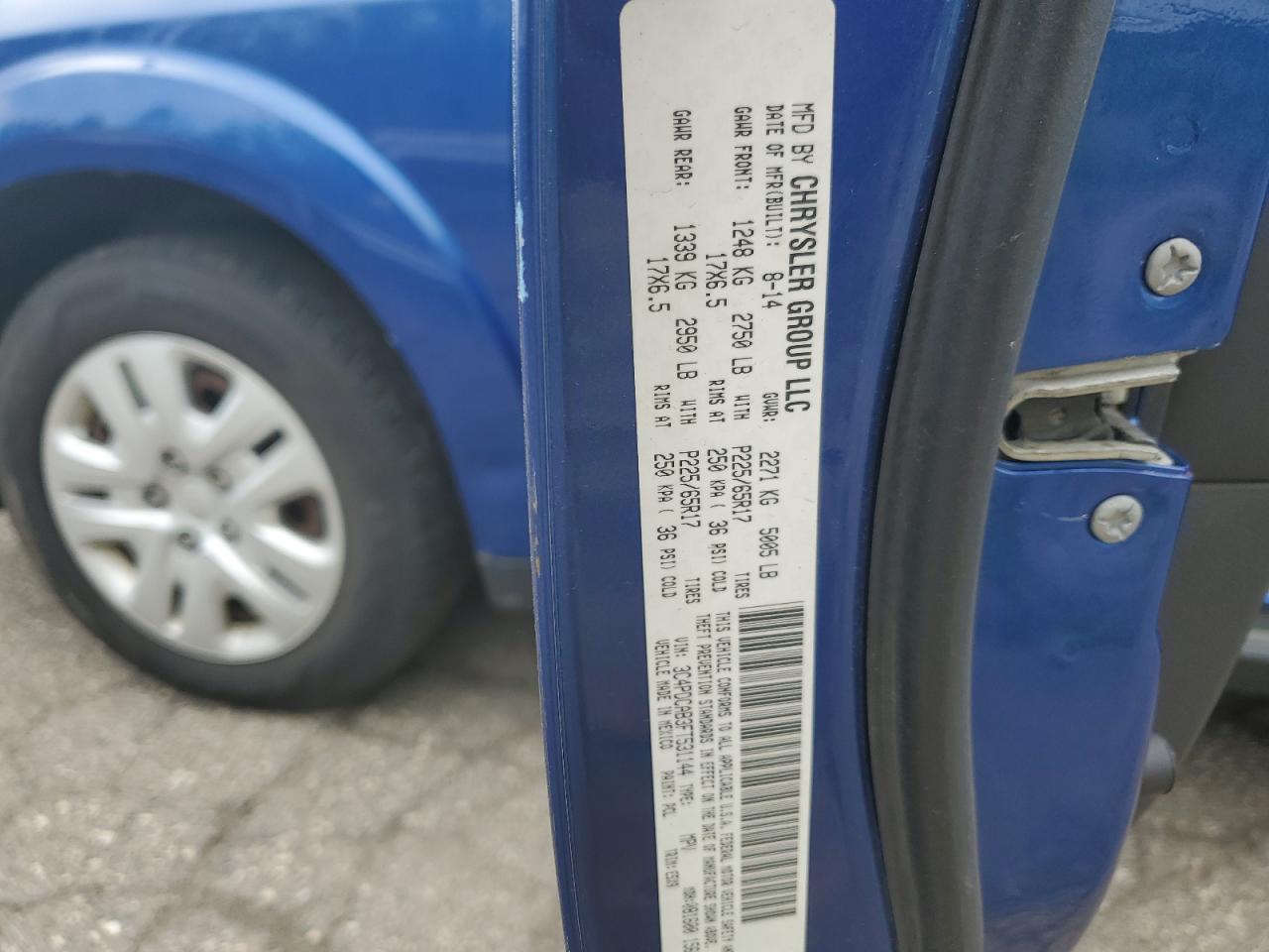 3C4PDCAB3FT531144 2015 Dodge Journey Se