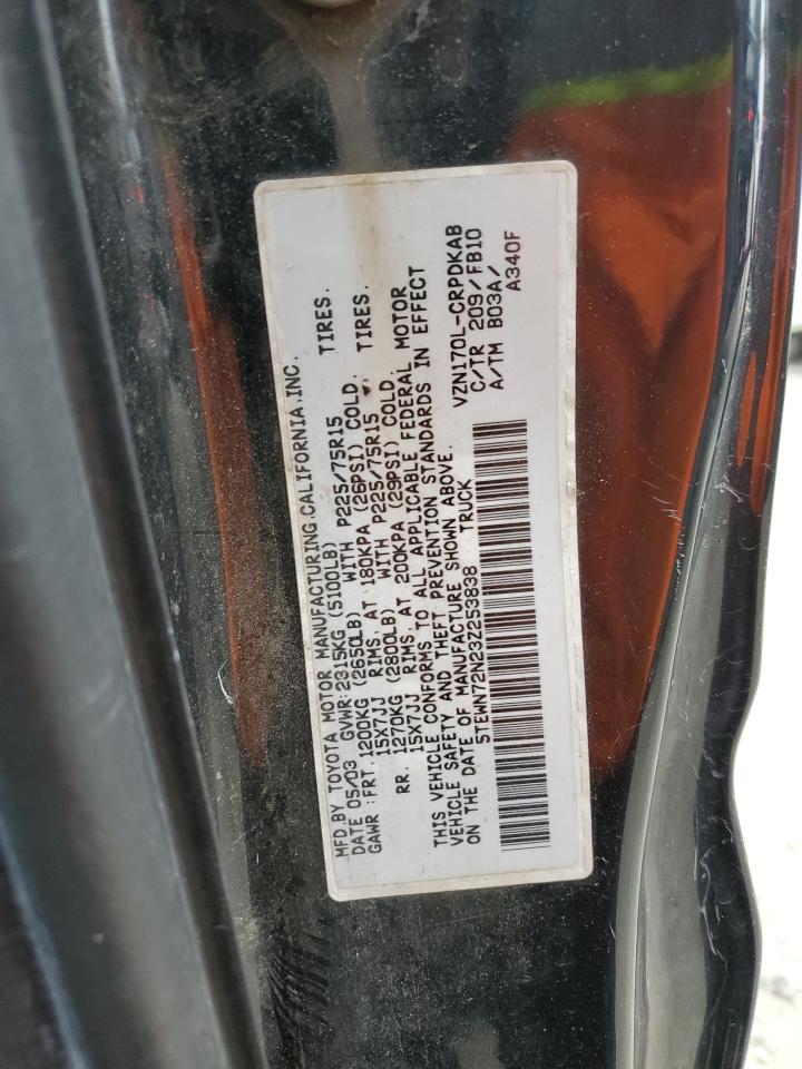 5TEWN72N23Z253838 2003 Toyota Tacoma Xtracab