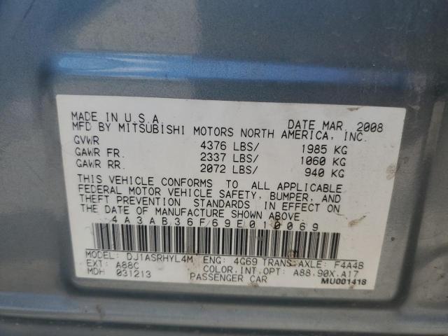 2009 Mitsubishi Galant Es VIN: 4A3AB36F69E010069 Lot: 55340944