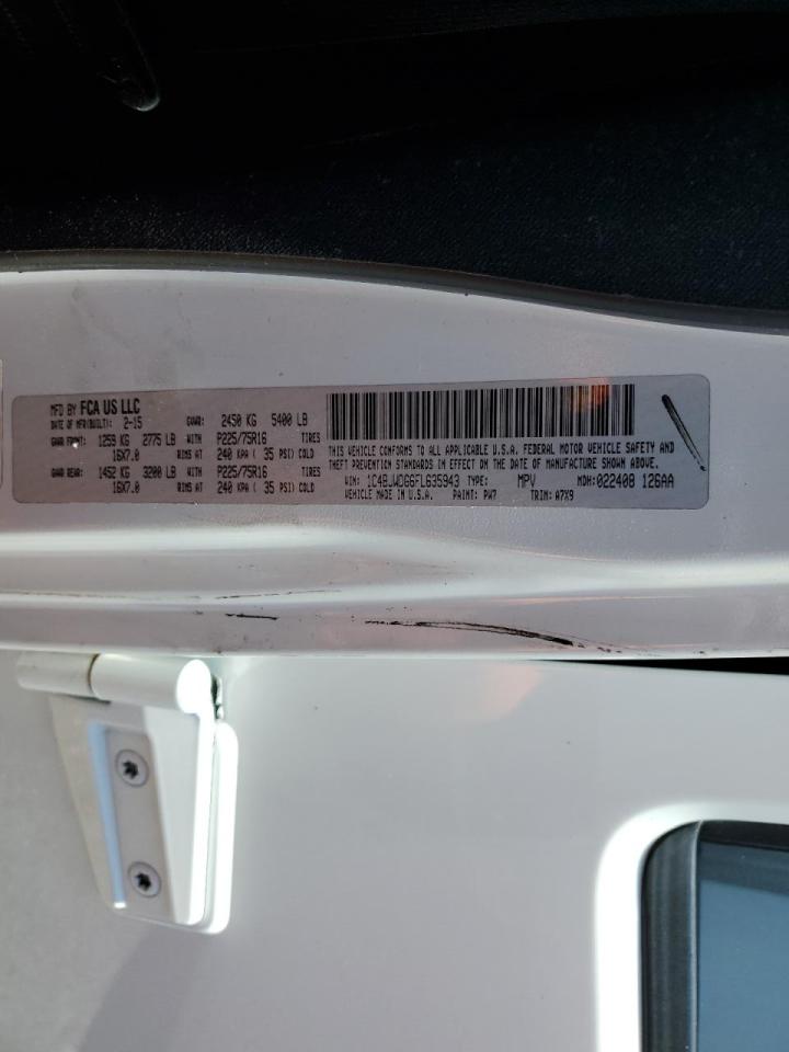 1C4BJWDG6FL635943 2015 Jeep Wrangler Unlimited Sport