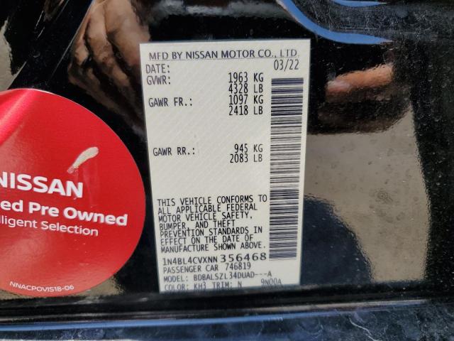 2022 NISSAN ALTIMA SR - 1N4BL4CVXNN356468