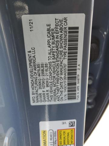 2022 Honda Accord Sport VIN: 1HGCV1F35NA005767 Lot: 57310424