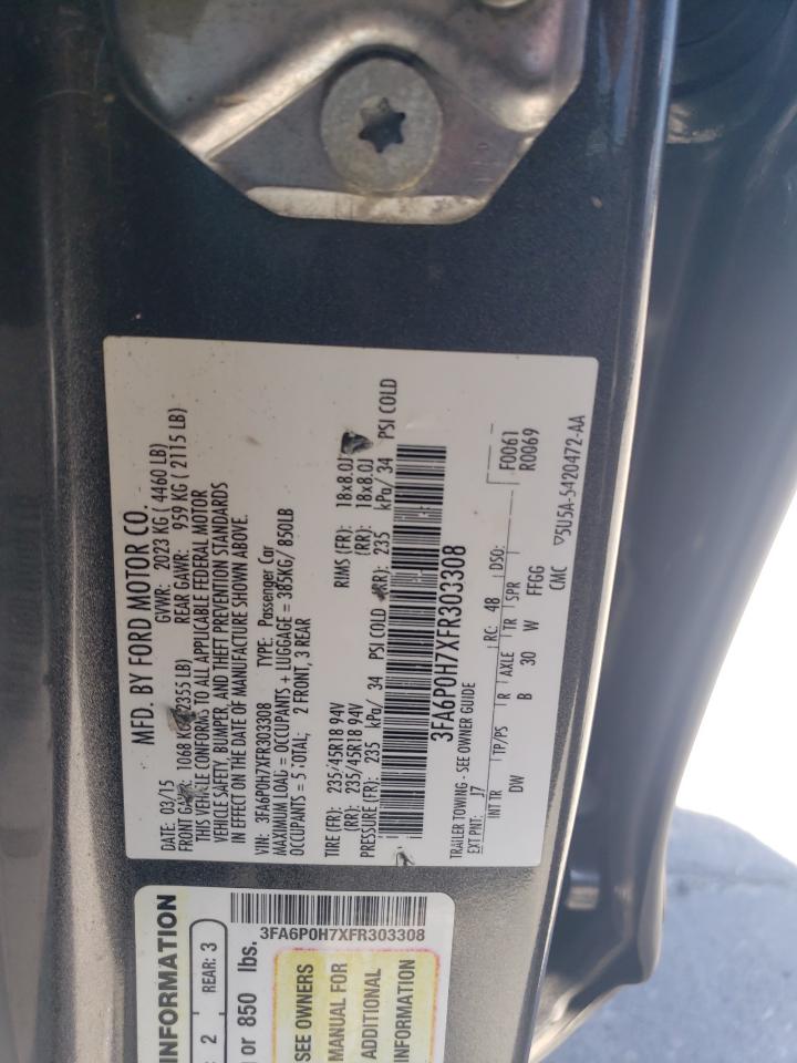 3FA6P0H7XFR303308 2015 Ford Fusion Se