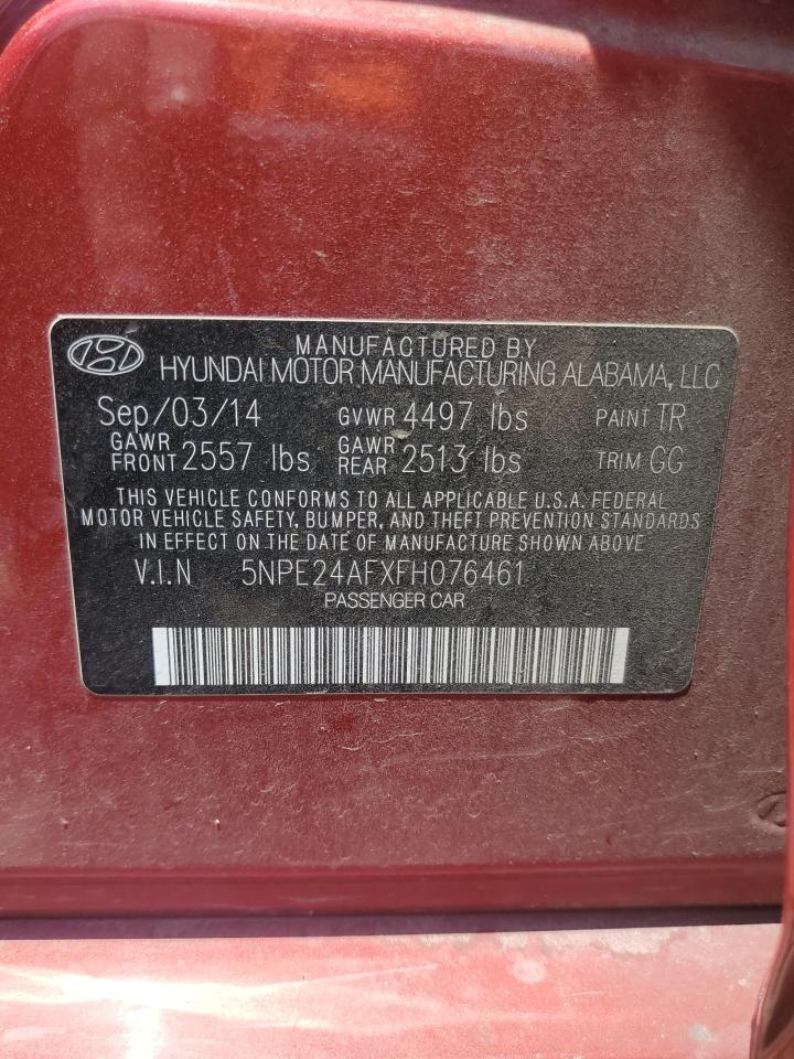 5NPE24AFXFH076461 2015 Hyundai Sonata Se