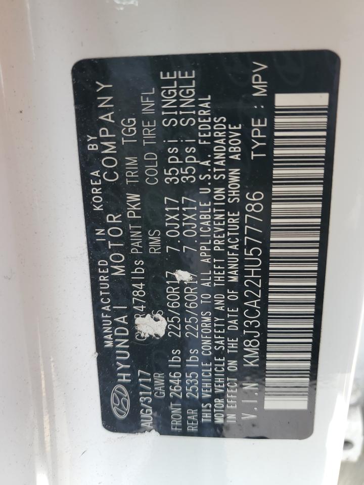 KM8J3CA22HU577786 2017 Hyundai Tucson Limited