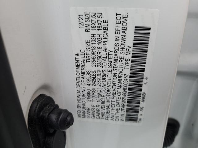 2022 HONDA CR-V EXL - 7FARW2H80NE009452
