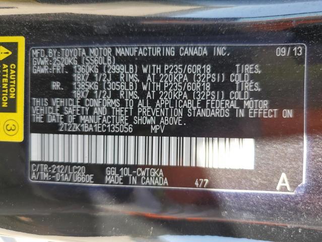 2014 Lexus Rx 350 VIN: 2T2ZK1BA1EC135056 Lot: 54955344