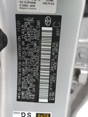 2022 TOYOTA COROLLA LE - JTDEPMAE3N3001863