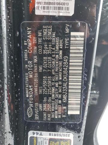 2019 Hyundai Tucson Limited VIN: KM8J33AL0KU842849 Lot: 54873904