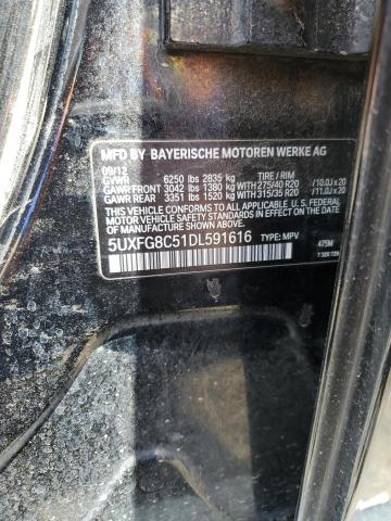 2013 BMW X6 xDrive50I VIN: 5UXFG8C51DL591616 Lot: 56382324
