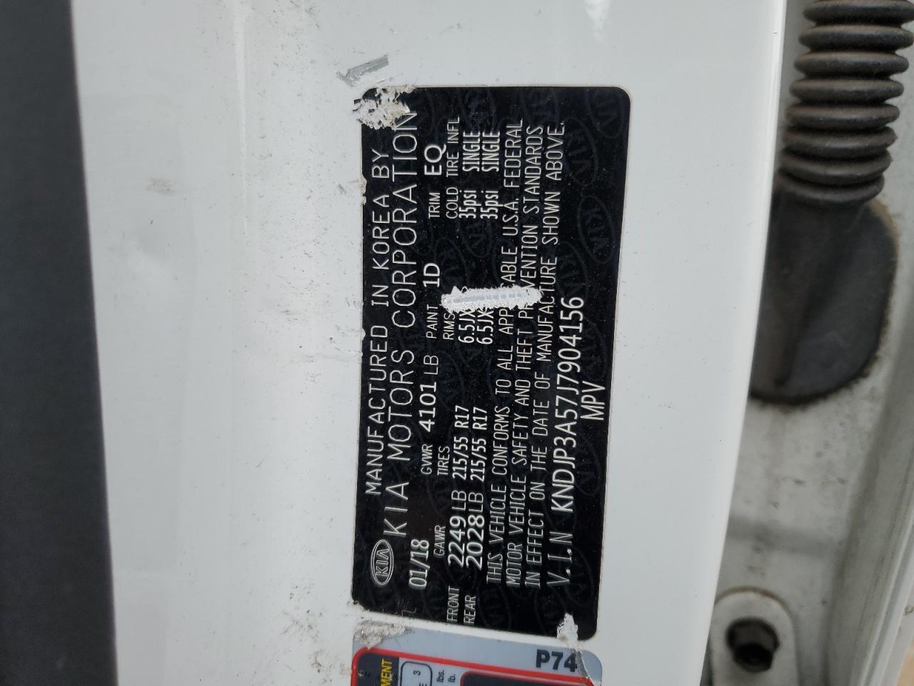 KNDJP3A57J7904156 2018 Kia Soul +