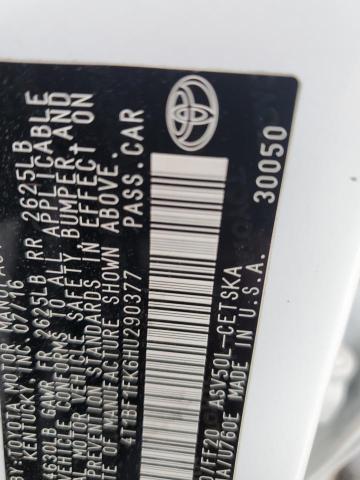 2017 TOYOTA CAMRY LE - 4T1BF1FK6HU290377