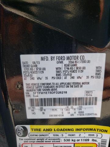 2013 Ford F150 Supercrew VIN: 1FTFW1ET5DFD26218 Lot: 55966674