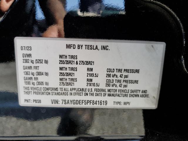 VIN 7SAYGDEF5PF841619 2023 Tesla MODEL Y no.14