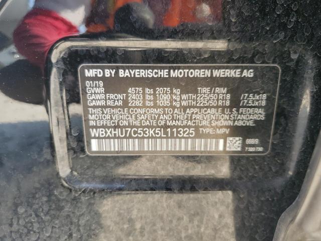 2019 BMW X1 Sdrive28I VIN: WBXHU7C53K5L11325 Lot: 55037034