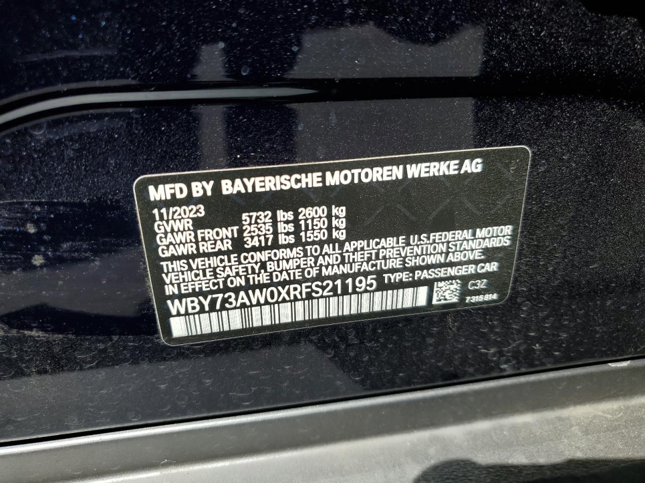 WBY73AW0XRFS21195 2024 BMW I4 Edrive 40