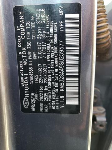 2016 Hyundai Tucson Se VIN: KM8J23A49GU239577 Lot: 56922864