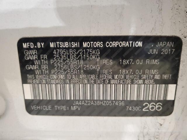 2017 Mitsubishi Outlander Es VIN: JA4AZ2A38HZ057496 Lot: 55652404