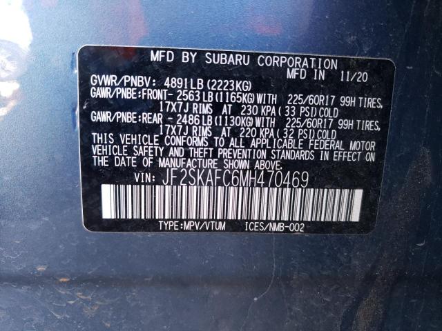 2021 Subaru Forester Premium VIN: JF2SKAFC6MH470469 Lot: 56004414