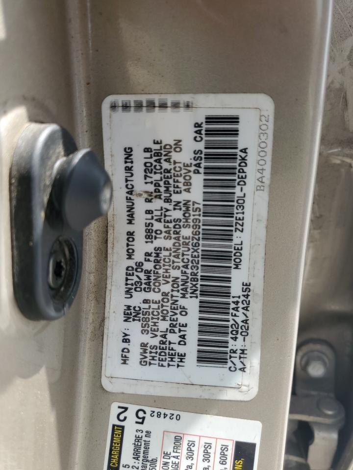 1NXBR32EX6Z699157 2006 Toyota Corolla Ce