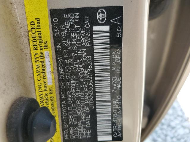 2010 Toyota Prius VIN: JTDKN3DU6A0146204 Lot: 56566164