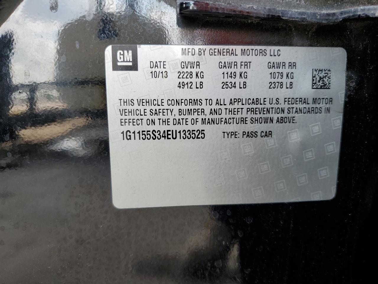 1G1155S34EU133525 2014 Chevrolet Impala Ltz