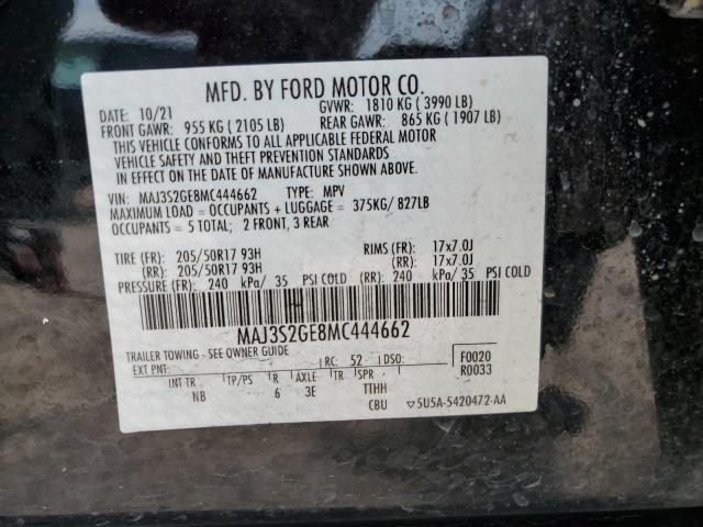 2021 Ford Ecosport Se VIN: MAJ3S2GE8MC444662 Lot: 56327344