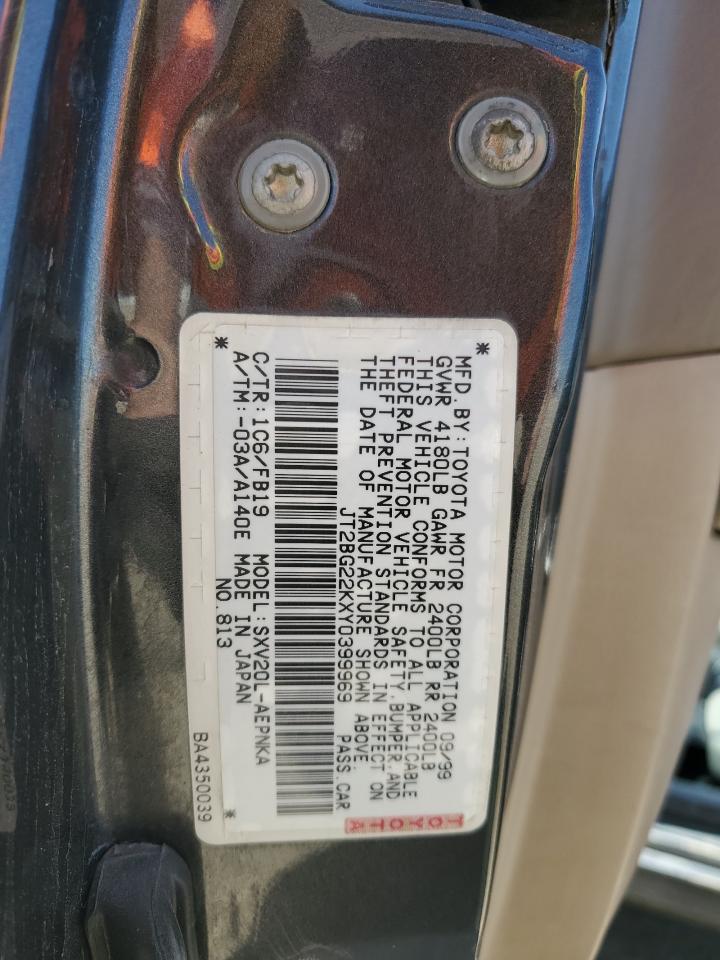 JT2BG22KXY0399969 2000 Toyota Camry Ce