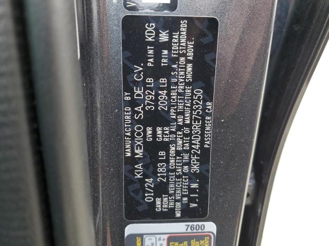 2024 Kia Forte Lx VIN: 3KPF24AD3RE753250 Lot: 53865394