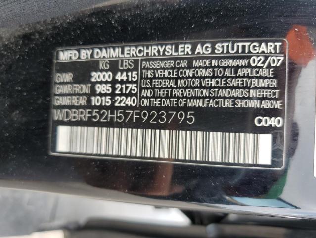 2007 Mercedes-Benz C 230 VIN: WDBRF52H57F923795 Lot: 55748344