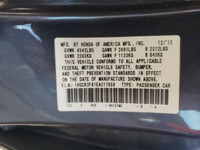 2014 Honda Accord Exl VIN: 1HGCR3F81EA017958 Lot: 53973604