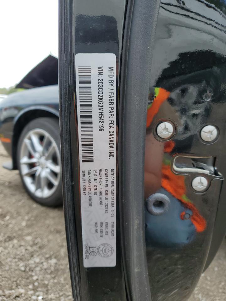 2C3CDZKG3MH542196 2021 Dodge Challenger Gt