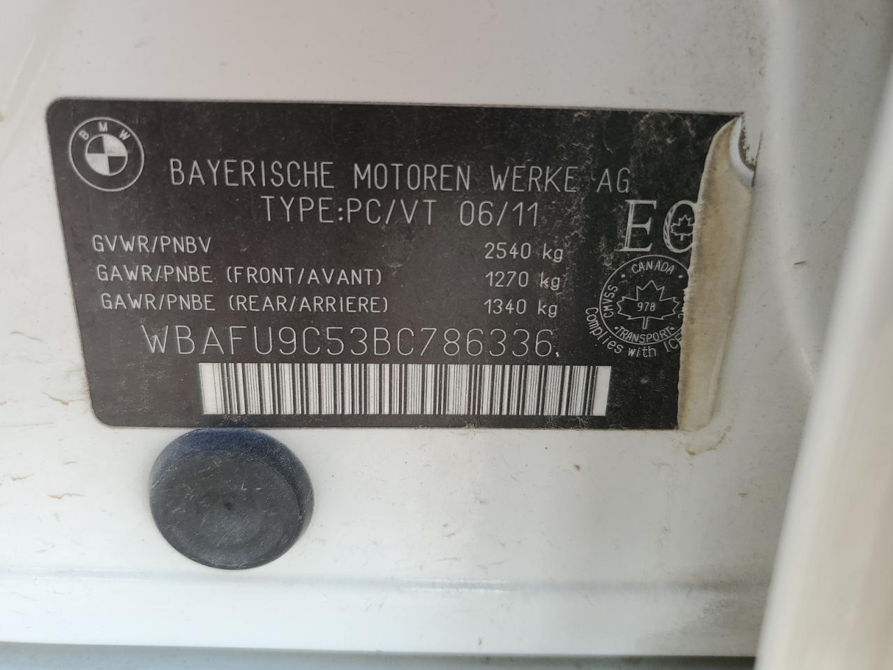 WBAFU9C53BC786336 2011 BMW 550 Xi