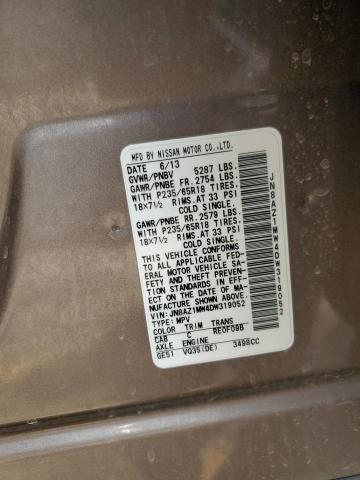 2013 Nissan Murano S VIN: JN8AZ1MW4DW319052 Lot: 55155024